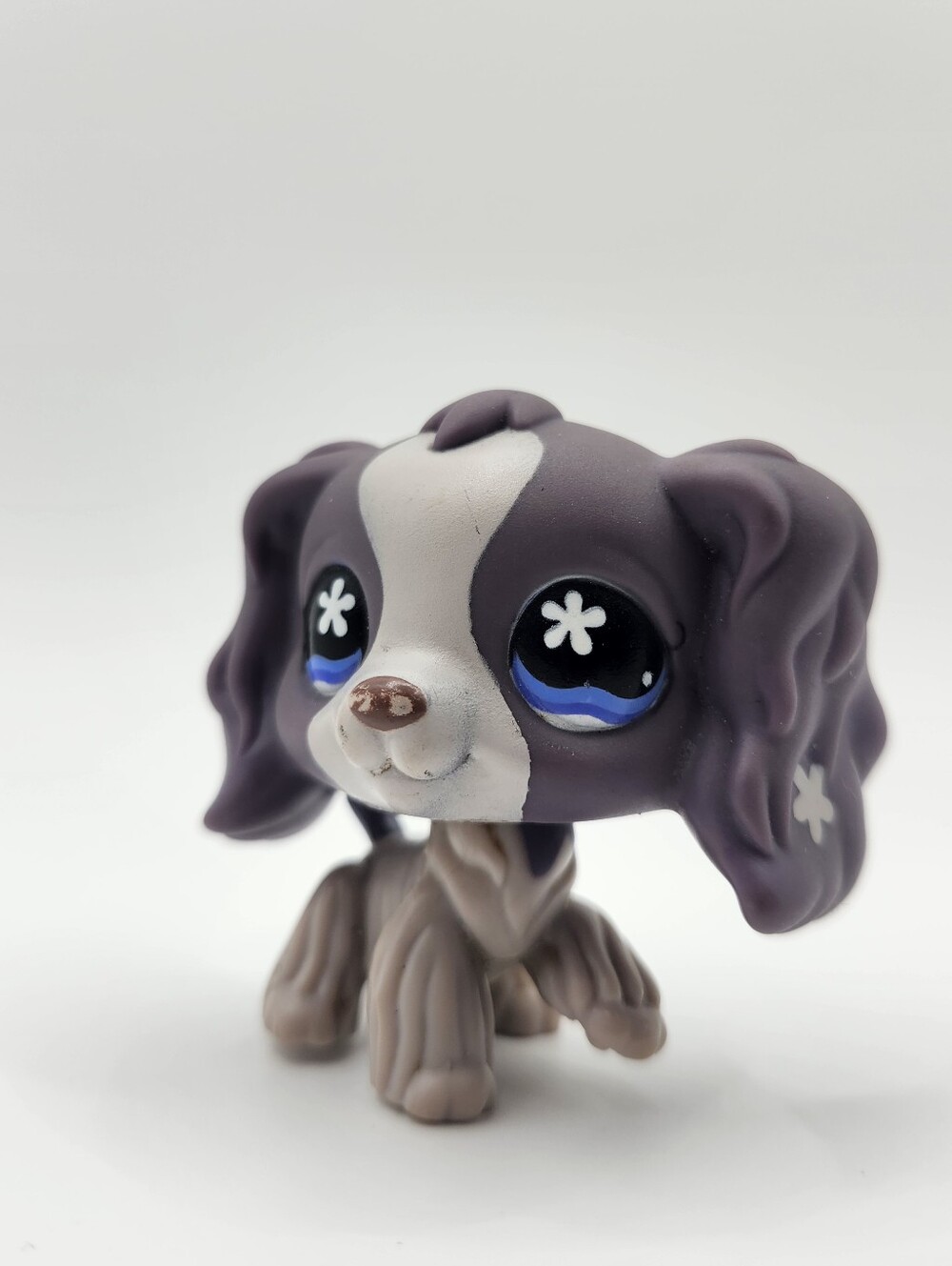 COCKER SPANIEL DOG #672 Authentic Littlest Pet Shop Hasbro LPS Lavender Purple